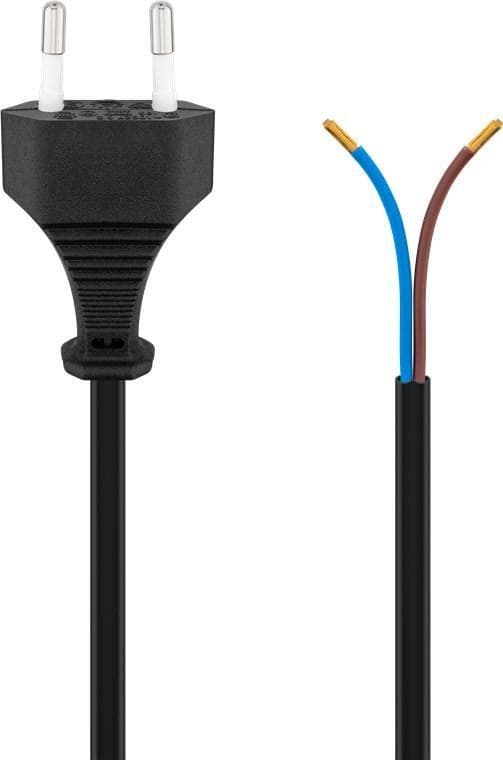 Goobay Kabel med eurokontakt for montering, 1,5 m, sort