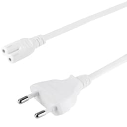Enhetskabel Euro - C7 Hvit 1,8m