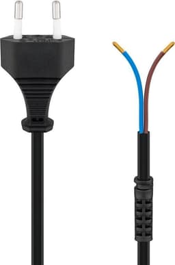 Goobay Kabel med euro-kontakt för montering, 1,5 m, svart