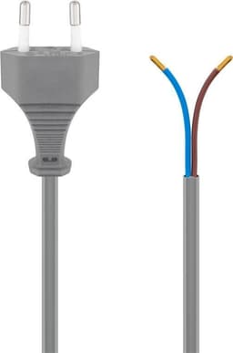 Goobay Kabel med eurokontakt for montering, 1,5 m, grå
