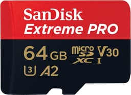 SanDisk Extreme PRO64 GB microSDXCUHS-I-kort med SD-adapter