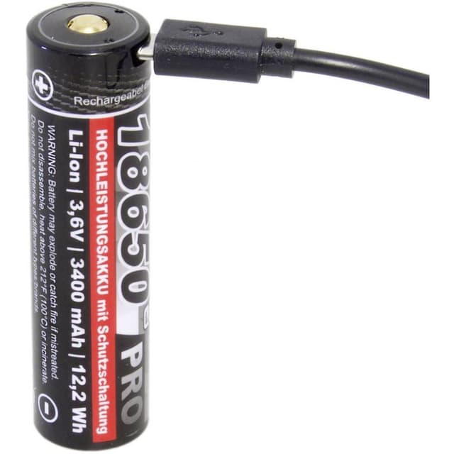 kraftmax Pro USB Specialbatteri laddbart 18650 Li-Ion