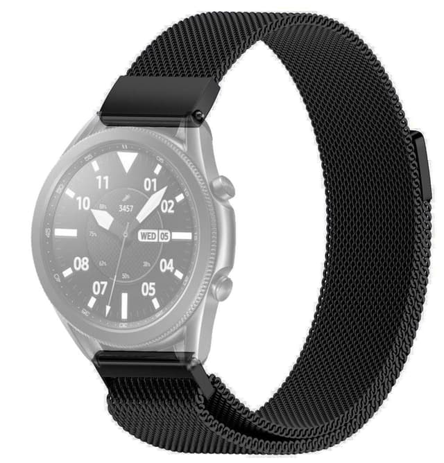 SKALO Milanese Loop till Samsung Watch 3 45mm - Svart
