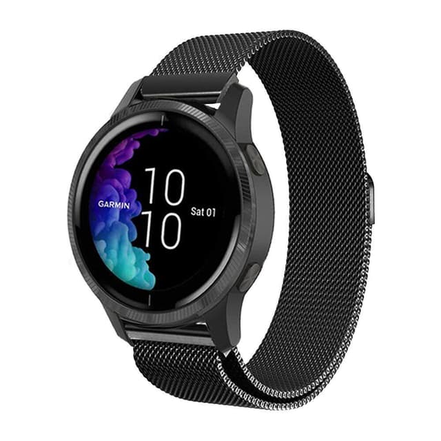 SKALO Milanese Loop til Garmin Venu 2 - Sort