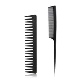 Hårkamme / frisørkamme 2-pak Sort