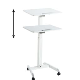 Lille Forhøjningsbart / sænkbart computerbord/ laptopbord på hjul