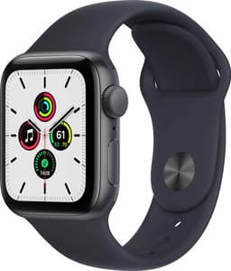 Apple Watch SE 40 mm GPS (stellargrå alu/midnatt sportsreim)