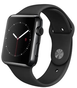 Apple Watch Sport 42mm alumiini, musta sport-ranneke