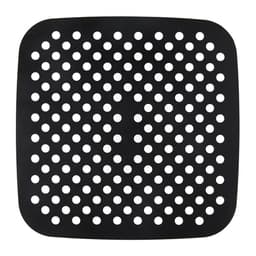 Återanvändbar Air Fryer Liner Silikon Svart Fyrkant 21,5x21,5 cm