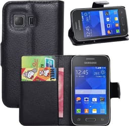 Mobilplånbok 2-kort Samsung Galaxy Young 2 (SM-G130H)  - Grön