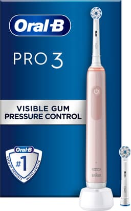 Oral-B Pro3 3400N elektrisk tannbørste 760093 (pink sensi)