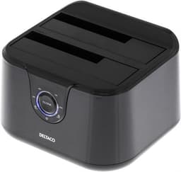 Deltaco MAP-GD35U3 tallennusaseman telakointiasema USB 3.2 Gen 1 (3.1 Gen 1) Type-A Musta