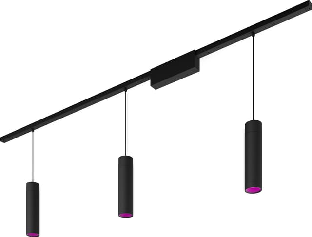Hue Perifo svart taklampe-set 3 cyl. pen.