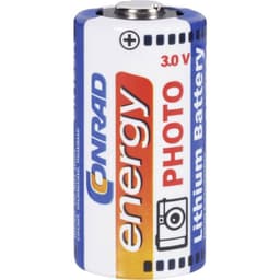 Fotobatteri CR123A Litium Conrad energy CR123 1300 mAh