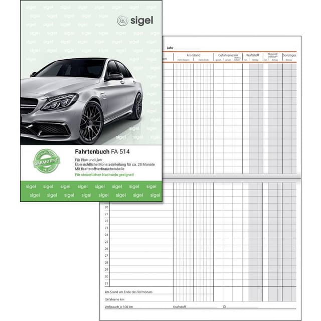 Sigel färdbok/FA514 DIN A5 hög vit inneh. 32 ark