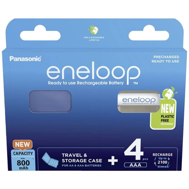 Panasonic eneloop HR03 +Box Laddbart batteri AAA (R03)