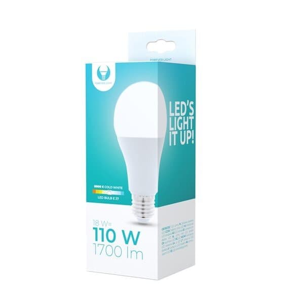 LED-Pære E27 A65 18W 230V 6000K 1700lm