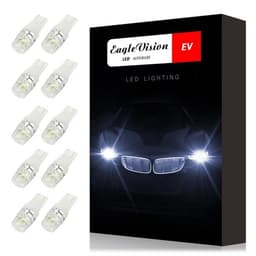 10-Pak Pære LED t10 2Watt 100LM Canbus decoder - Parkering / positionslys
