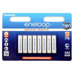 Panasonic Eneloop BK-4MCCE Laddningsbara AAA-Batteri 8-pack