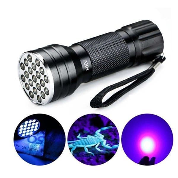 UV 21 LEDs 395NM Ultra Violet Lommelykt - Oppdager Hundurin
