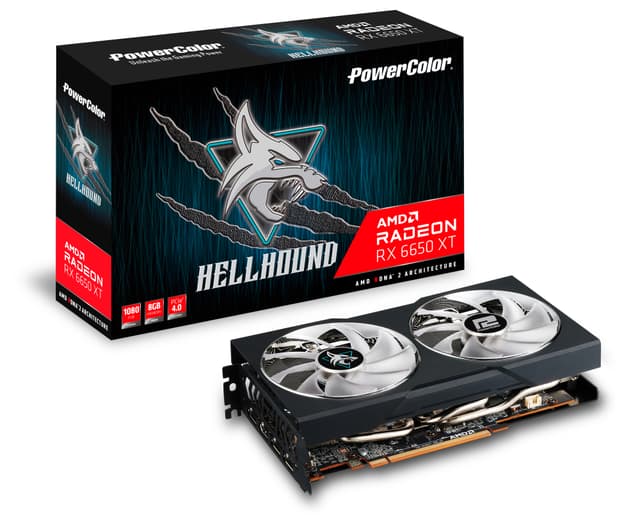 PowerColor AXRX 6650XT 8GBD6-3DHL/OC grafikkort AMD Radeon RX 6650 XT 8 ...
