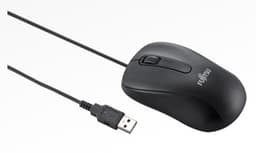 Fujitsu M520, Ambidextrous, Optisk, USB Type-A, 1000 DPI, Svart