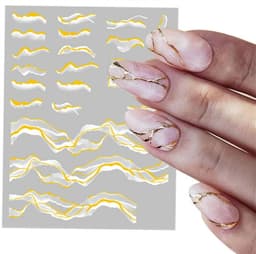 Nagelklistermärken Marmor Guld Flerfärgad