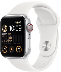 Apple Watch SE 2nd Gen 40 mm LTE (Sølv Alu/Hvit sportsreim)