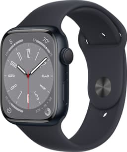Apple Watch Series 8 45mm GPS (midnatt alu / midnatt sportsreim)