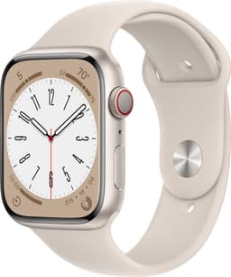 Apple Watch Series 8 45mm Cellular (stjerneskinn alu / stjerneskinn sportsreim)