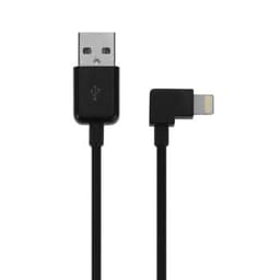 Lightning usb-kabel vinklet – Sort