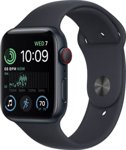 Apple Watch SE 2nd Gen (2022) 44 mm LTE (Midnatt Alu/Midnatt sportsreim)