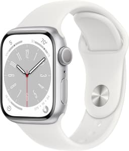 Apple Watch Series 8 41mm GPS (silver alu./white sportsbånd)