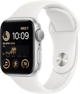 Apple Watch SE 2nd Gen 40 mm GPS (hopea alu./valk. Sport-ranneke)