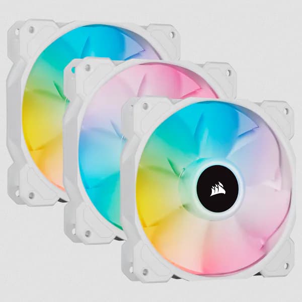 Corsair SP120 RGB ELITE Computerkabinet Ventilator 12 cm Hvid 3 stk