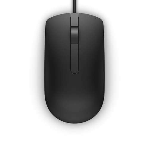 DELL EMC DELL MS116, Ambidekstriøs, Optisk, USB Type-A, 1000 DPI, Sort