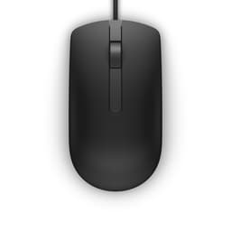 DELL MS116, Molempikätinen, Optinen, USB A-tyyppi, 1000 DPI, Musta