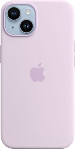 iPhone 14 silikondeksel med MagSafe (syrin)
