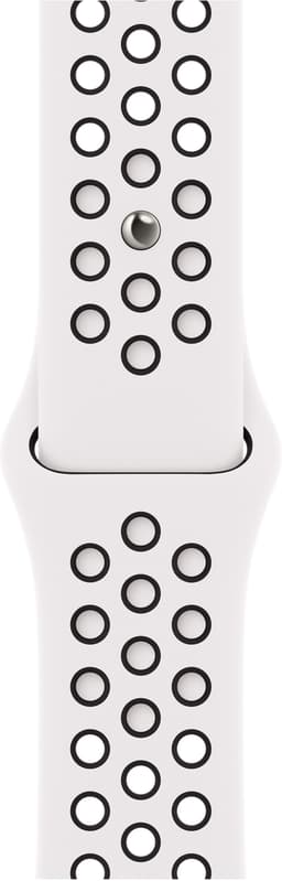 Apple Watch 45 mm Nike Sport ranneke (valkoinen/musta)