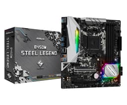 Asrock B450M Steel Legend AMD B450 Kanta AM4 mikro ATX
