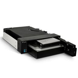 Fantec MR-2535DUAL 13,3 cm (5.25") Bærepanel Sort