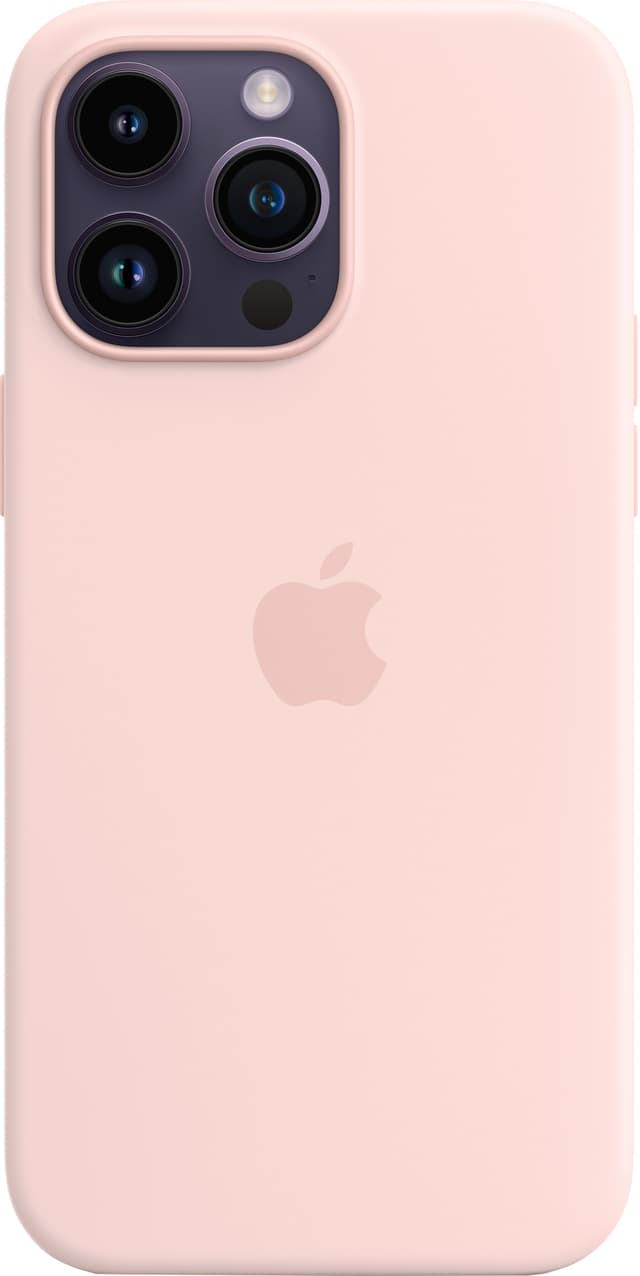iPhone 14 Pro silikonskal med MagSafe (Chalk Pink)