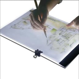 Tegnebrett med LED - lys underfra i A4