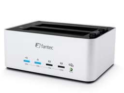 Fantec AluDOCK 2X USB 3.2 Gen 1 (3.1 Gen 1) Type-B Musta, Hopea