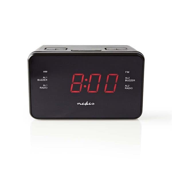 Nedis Digital klockradio med FM 0.9"" LED