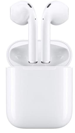 i9 TWS Trådlösa hörlurar, Bluetooth 5.0, med strömbox, Vit