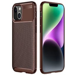 Carbon silikon Deksel Apple iPhone 14 Plus - Brun
