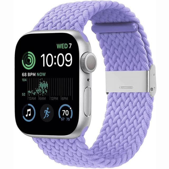 Punottu elastinen rannekoru Apple Watch SE 2022 40mm - lightpurple