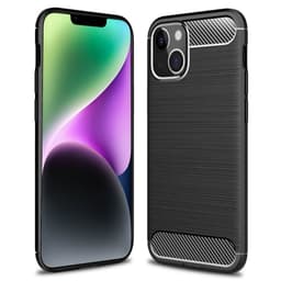 Harjattu TPU kuori Apple iPhone 14 - Musta