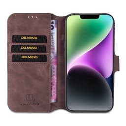 DG-Ming Lommebokdeksel 3-kort Apple iPhone 14 Plus - Coffe